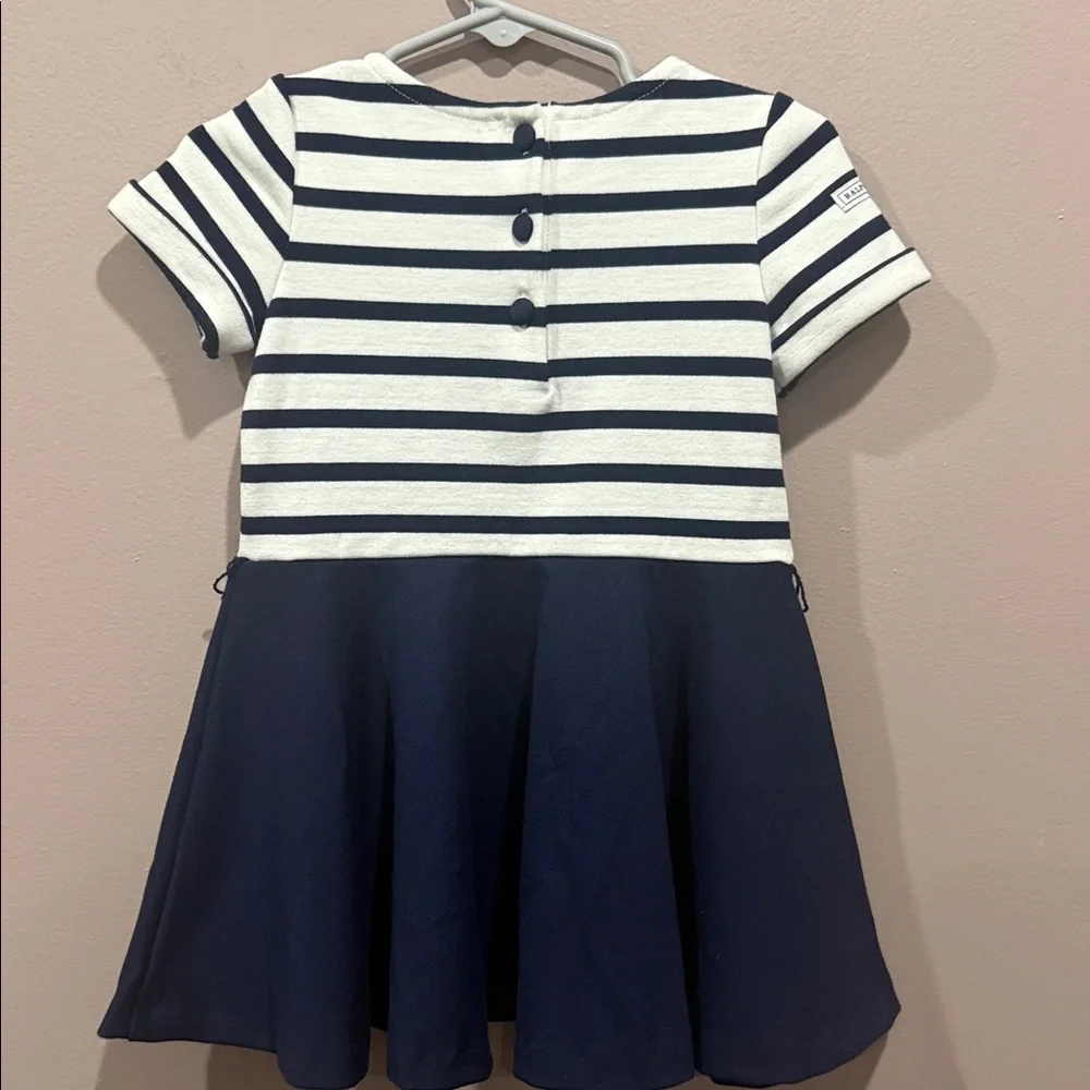 Ralph Lauren Navy and White‎ Striped Dress
